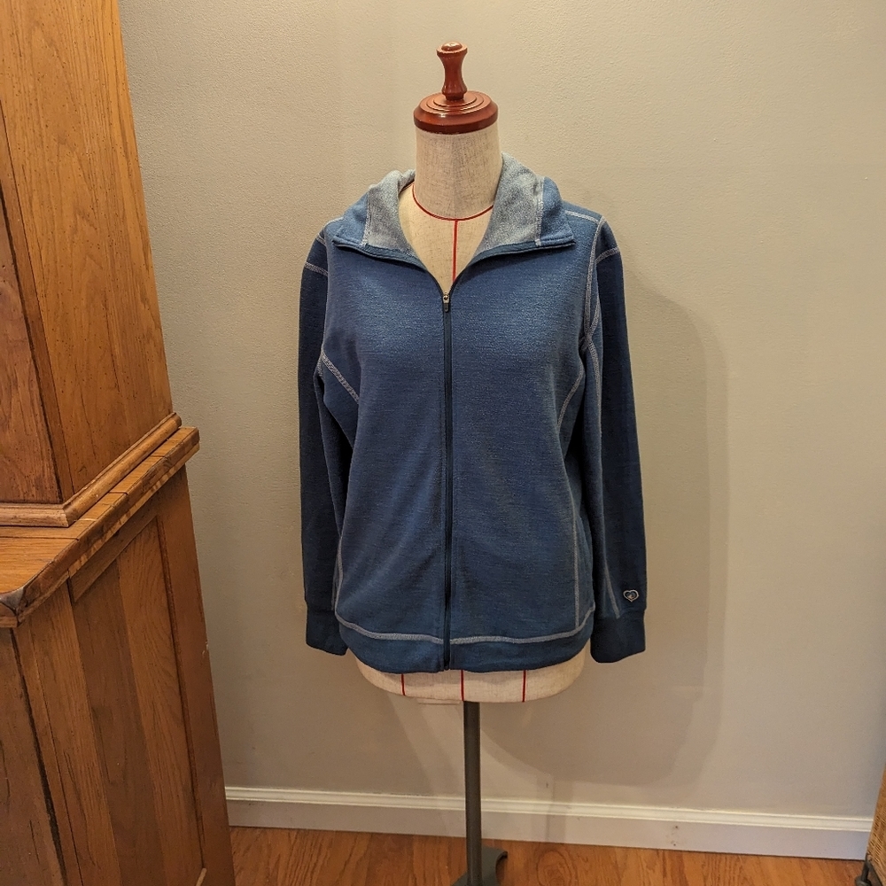 Kuhl Moongazer Hoodie Women’s Small Blue Full Zip Front Pockets Hiking Outdoor